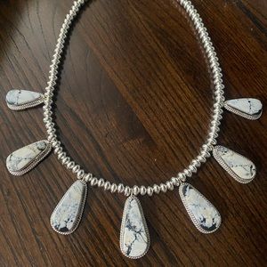 White Buffalo ring and necklace set